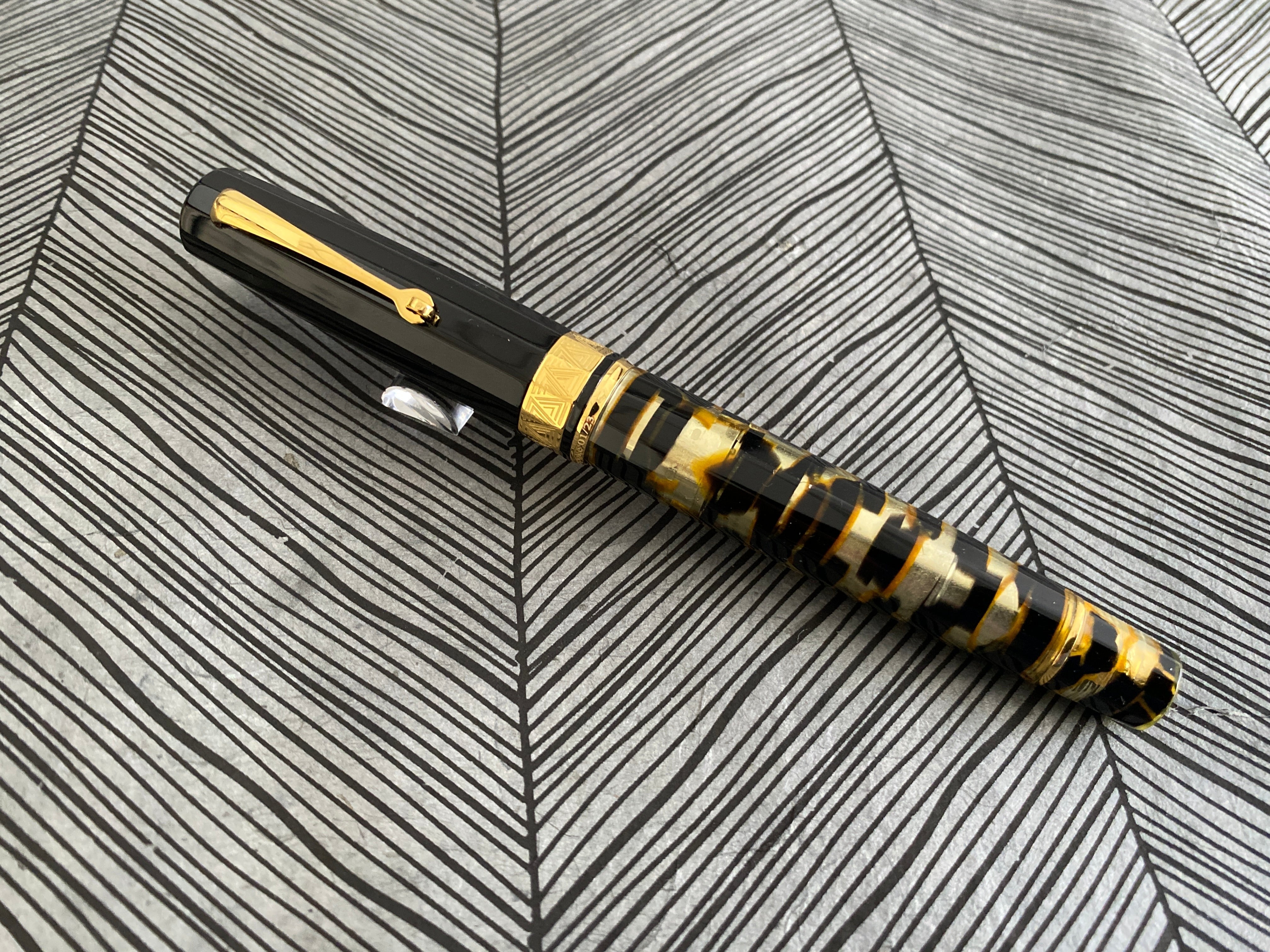 NEW! ASC Gladiatore Medio Bespoke Black Lucens Celluloid - Limited Edition of 23 Pens
