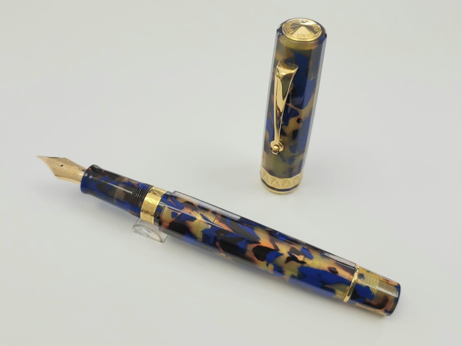 NEW! ASC Gladiatore Medio Bespoke Blue Lucens Celluloid - Limited Edition of 23 Pens